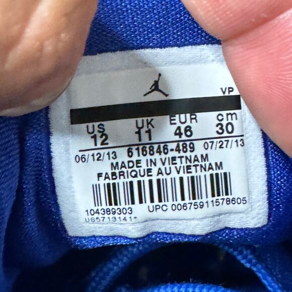 Size 12  Jordan Prime Flight 'Golden State Warriors' 616846-489 - Picture 8 of 11